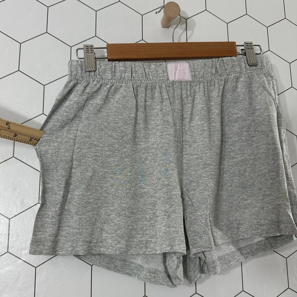 Rae Dunn Womens Pajama Shorts Set 2-Pack Gray Pink Daisy Floral Rayon Medium - Picture 6 of 11